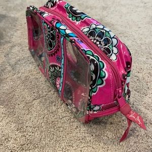 Pink Vera Bradley cosmetic bag